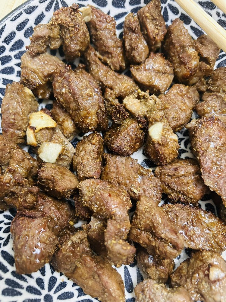 孜然羊肉空气炸锅版的做法