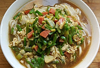 芸豆鸡蛋卤汤面的做法