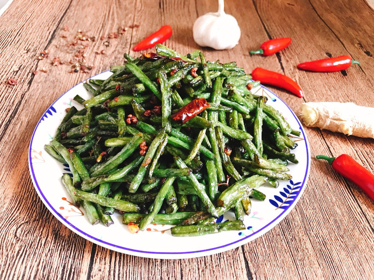 川菜 素 干煸豆角 快手家常菜 下饭菜的做法