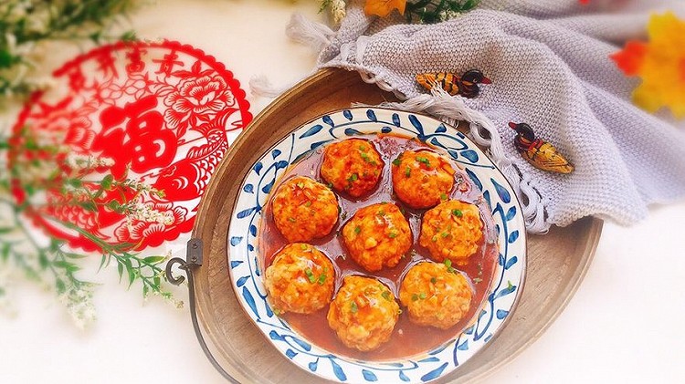 浇汁丸子+非油炸版的做法