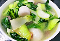 青菜牛肉丸汤的做法