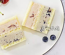 夏天的水果冰淇淋蛋糕，清新、快手，爽到飞起的做法