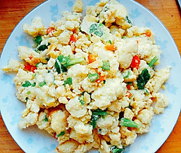 豆渣炒鸡蛋的做法