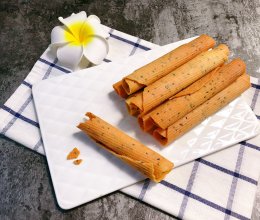 香酥黑芝麻蛋卷的做法