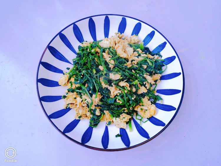 荠菜炒鸡蛋的做法