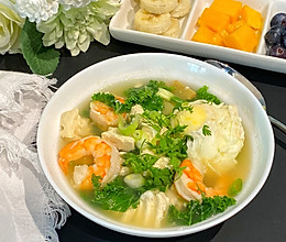 #尽享安心亲子食刻#鲜虾豆腐鸡蛋汤的做法