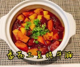 #解腻开胃就吃它#【番茄土豆炖牛腩】的做法