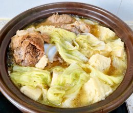 大棒骨白菜炖冻豆腐的做法