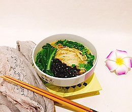 豆香紫菜鸡汤面#2018年我学会的一道菜#的做法