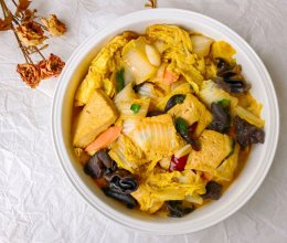 来一锅热气腾腾的—白菜炖豆腐#冬季滋补花样吃法#的做法