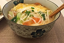 青菜鸡蛋面的做法