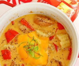 奶油芝士鸡肉锅#奶香四溢 暖锅佳味#的做法