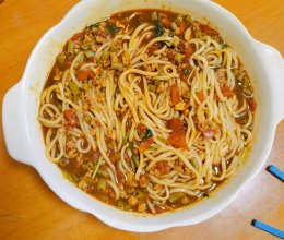 西红柿肉沫拌面的做法