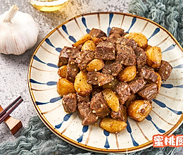 蒜子炒牛肉粒的做法