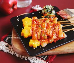 鸡肉年糕串的做法