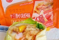 #奶香四溢 暖锅佳味#芝士生菜土豆虾仁卷饼的做法