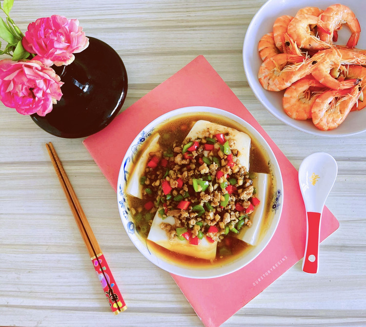 肉末蒸豆腐的做法
