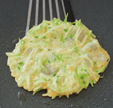 【宝宝辅食】虾仁丝瓜烙的做法