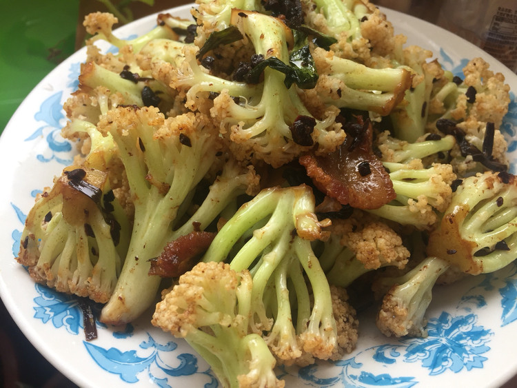 油渣菜花的做法