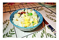 清淡腊肠什锦饭的做法