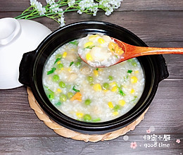 扇贝田园砂锅粥#今天吃什么#的做法