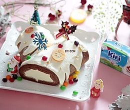 圣诞白雪覆盖毛巾卷----附自制蛋糕卷不易开裂的小技巧！的做法
