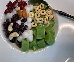 蜜豆丸子抹茶冻的做法