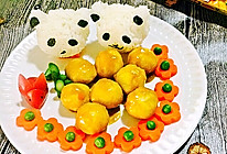 萌萌熊猫咖喱鱼蛋#咖喱萌太奇#的做法