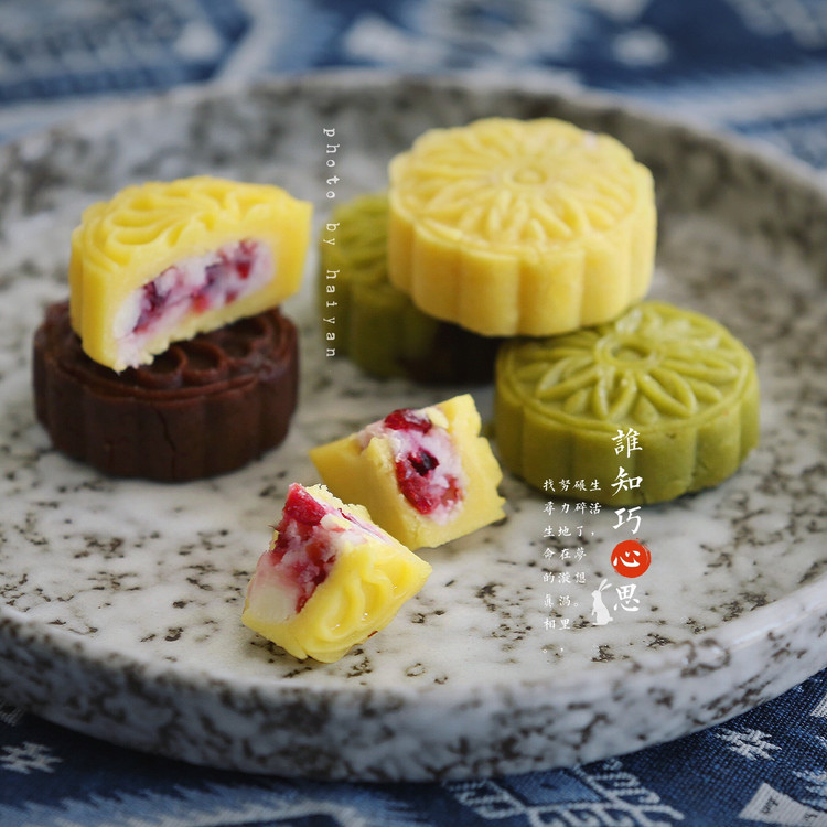 山药蔓越莓馅绿豆糕的做法