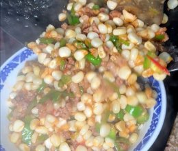 肉沫炒玉米的做法