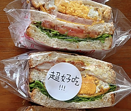 #开启观赛嗨吃局#超级自制三明治的做法