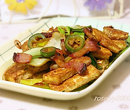 咸肉烧豆腐的做法