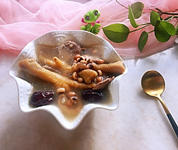 花生眉豆鸡脚汤的做法