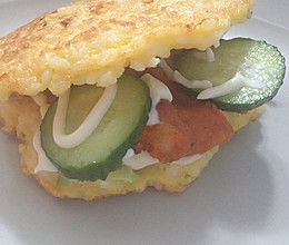 米饭变身----米饭汉堡的做法