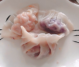 胡萝卜猪肉水饺（奶油紫薯水饺）的做法