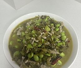 雪菜毛豆肉丝（可炫饭炫面）-被安利菜系的做法