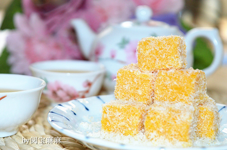 椰蓉南瓜牛奶小方的做法