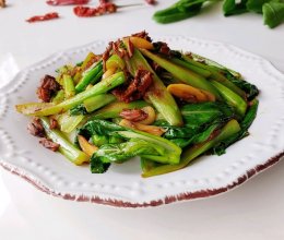 蒜香牛肉煸菜心的做法