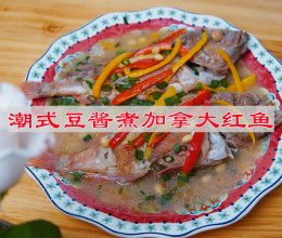 #冬日治愈时刻#潮式豆酱煮加拿大红鱼的做法