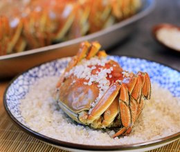 盐烤大闸蟹的做法