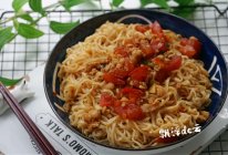 番茄肉酱面~自己在家做的就是料足！的做法