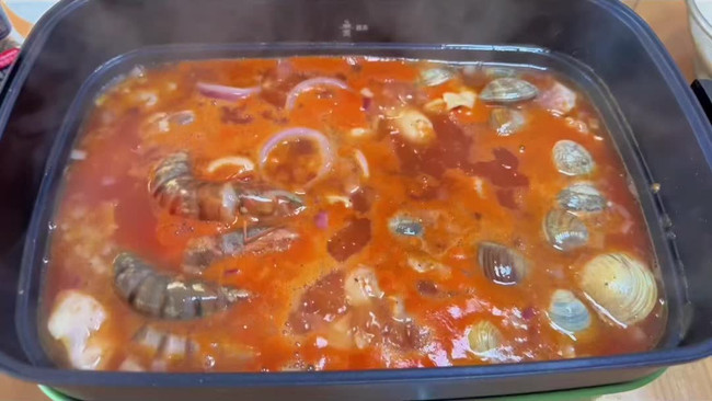 西班牙海鲜鸡肉焗饭的做法