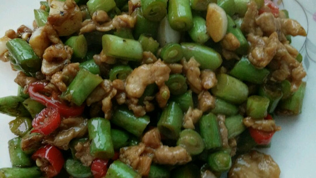 肉沫炒四季豆的做法