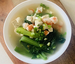 暖胃小白菜豆腐汤的做法