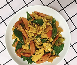 青椒鸡蛋炒火腿的做法