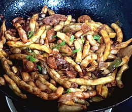 豆角炖肉（黄金勾）的做法