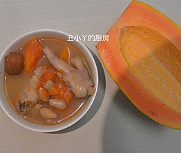 满满的胶原蛋白 木瓜鸡爪花生汤 滋补养颜的做法