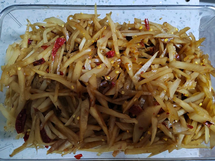 炒芥菜旮瘩丝的做法