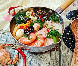骨汤海鲜冒菜的做法
