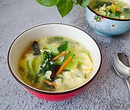 #精致一人食#小油菜蛋花汤的做法